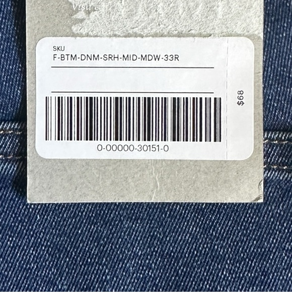 Everlane The Mid-Rise Slim Jeans Blue Wash Women’s 33R NWT $68 Sustainable Denim - Picture 6 of 8